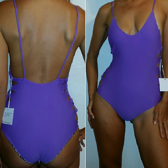 New acacia shave ice purple florence onepiece P XS - Picture 3 of 4